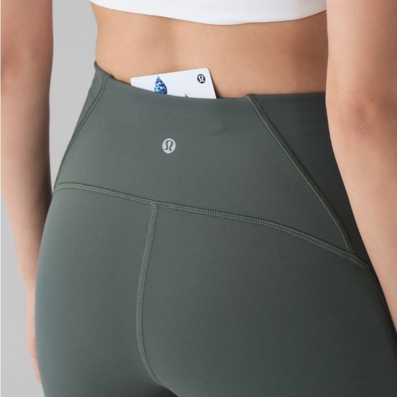 Lululemon Train Times Crop (17") Dark Forest green 4 - Picture 4 of 12